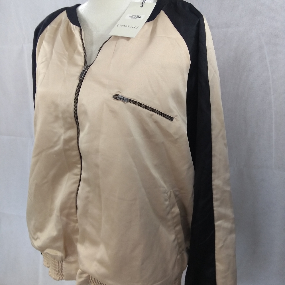 Junarose Satin Bomber Jacket